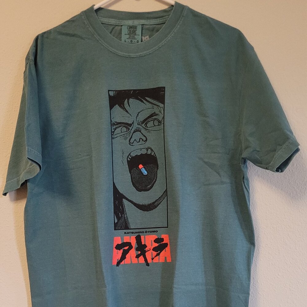 Rare Akira x Rucking Fotten Comfort Colors Graphic Tee L - Mint